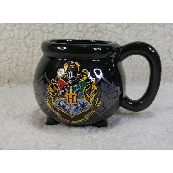 Silver Buffalo Warner Bros Harry Potter Hogwarts School Crest Cauldron Ceramic - Picture 1 of 4